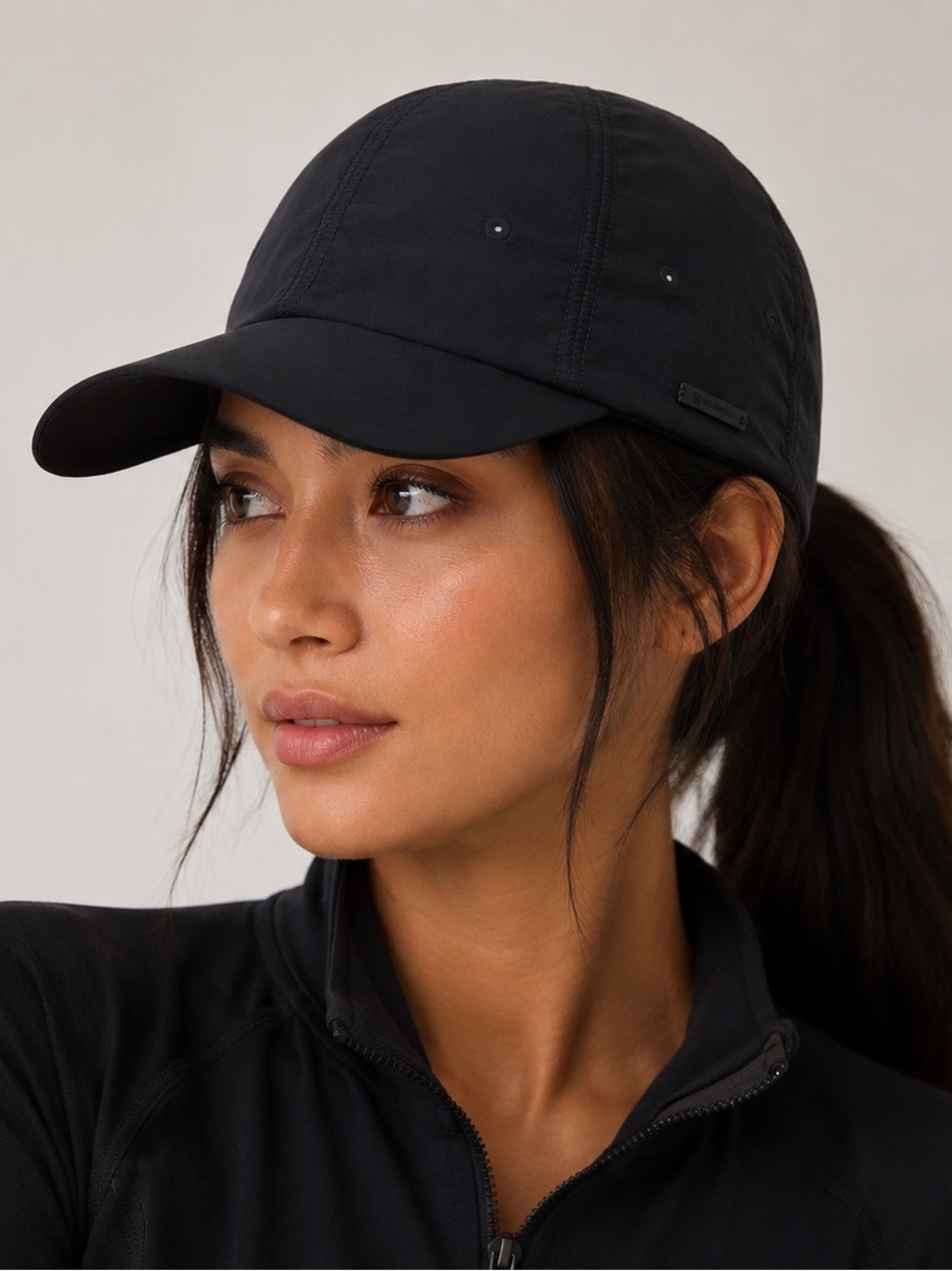 Lululemon Black Soft Baller Adjustable Baseball Cap, One Size